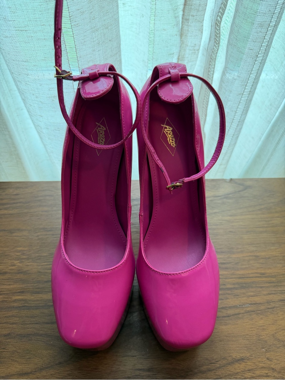 SCHUTZ Hot Pink Platform Ankle-Strap Pumps